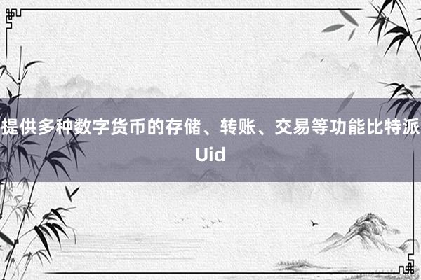 提供多种数字货币的存储、转账、交易等功能比特派Uid