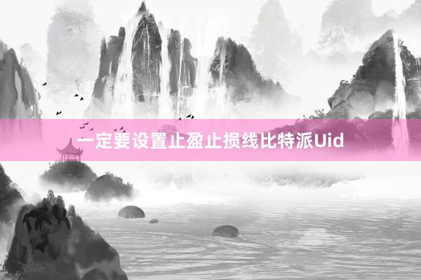 一定要设置止盈止损线比特派Uid