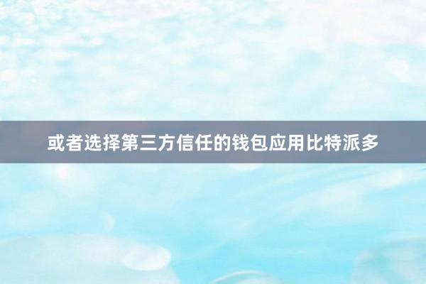 或者选择第三方信任的钱包应用比特派多