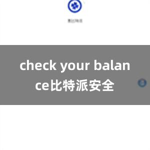 check your balance比特派安全