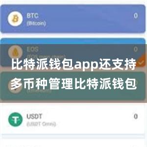 比特派钱包app还支持多币种管理比特派钱包