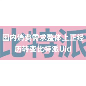 国内消费需求整体上正经历转变比特派Uid