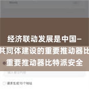 经济联动发展是中国—东盟命运共同体建设的重要推动器比特派安全