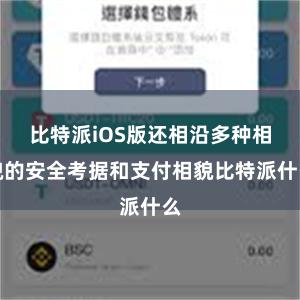 比特派iOS版还相沿多种相貌的安全考据和支付相貌比特派什么